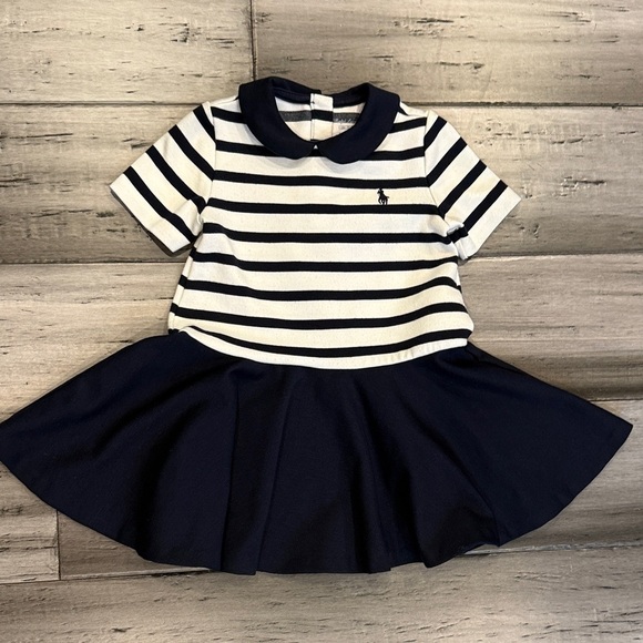 Ralph Lauren Other - Ralph Lauren Navy & White Striped Polo Dress with Peter Pan Collar
